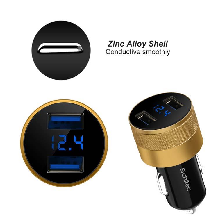 2 USB port 3.1A round shape car adapter 2 USB port 3.1A round shape car adapter