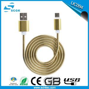 כבל USB להעברת נתונים מתכת קפיצי לאייפון 5 6 7