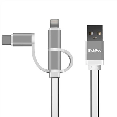 2 ב-1 כבל מיקרו USB ל-Lightning עבור Apple iPhone 5s