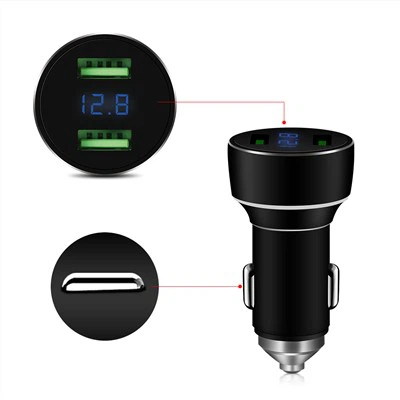 Hotsell 2 יציאות USB מטען לרכב 12v מטען לרכב טעינה מהירה מטען לרכב